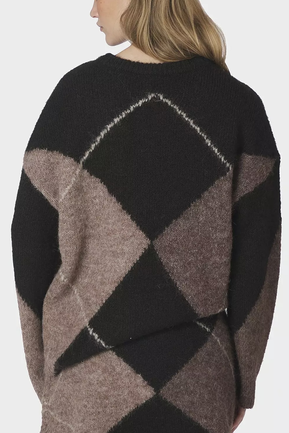 Neo Noir &nbsp;- Inga Check Fluff Knit Blouse Dark brown - 3