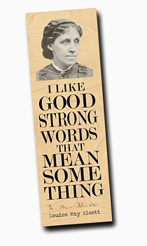 Fly Paper Products : Louisa May Alcott Good Strong Words - Bokmärke i trä 