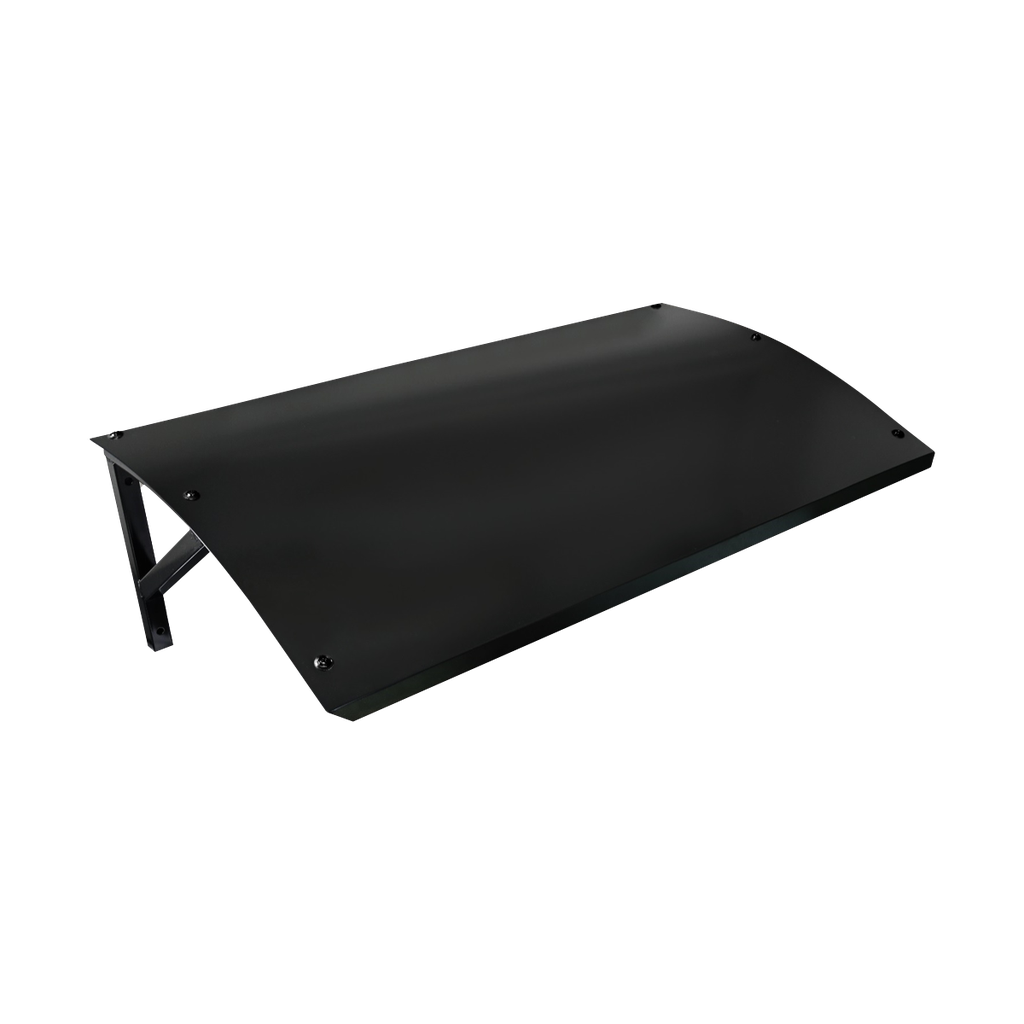Böjt metalltak 200x920x540 mm (HxBxD), svart, RAL 9005.