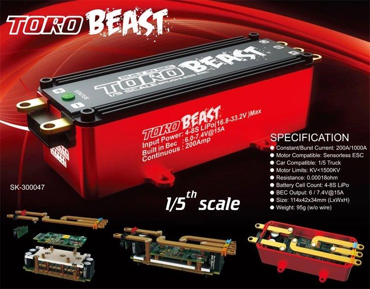 SkyRC Toro Beast 200A 1/5 fartreglage* - 3