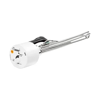 3-fas elpatron för varmvattenberedare med termostat, 9000 W (3 × 3000 W), 1½" gänga