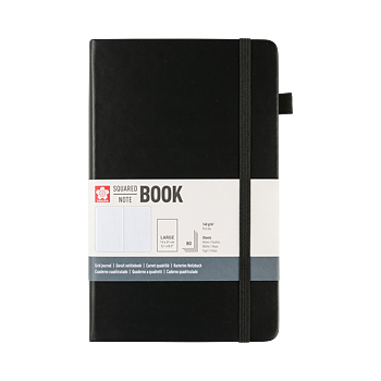 Sakura Rutad Notebook Black 13x21 cm