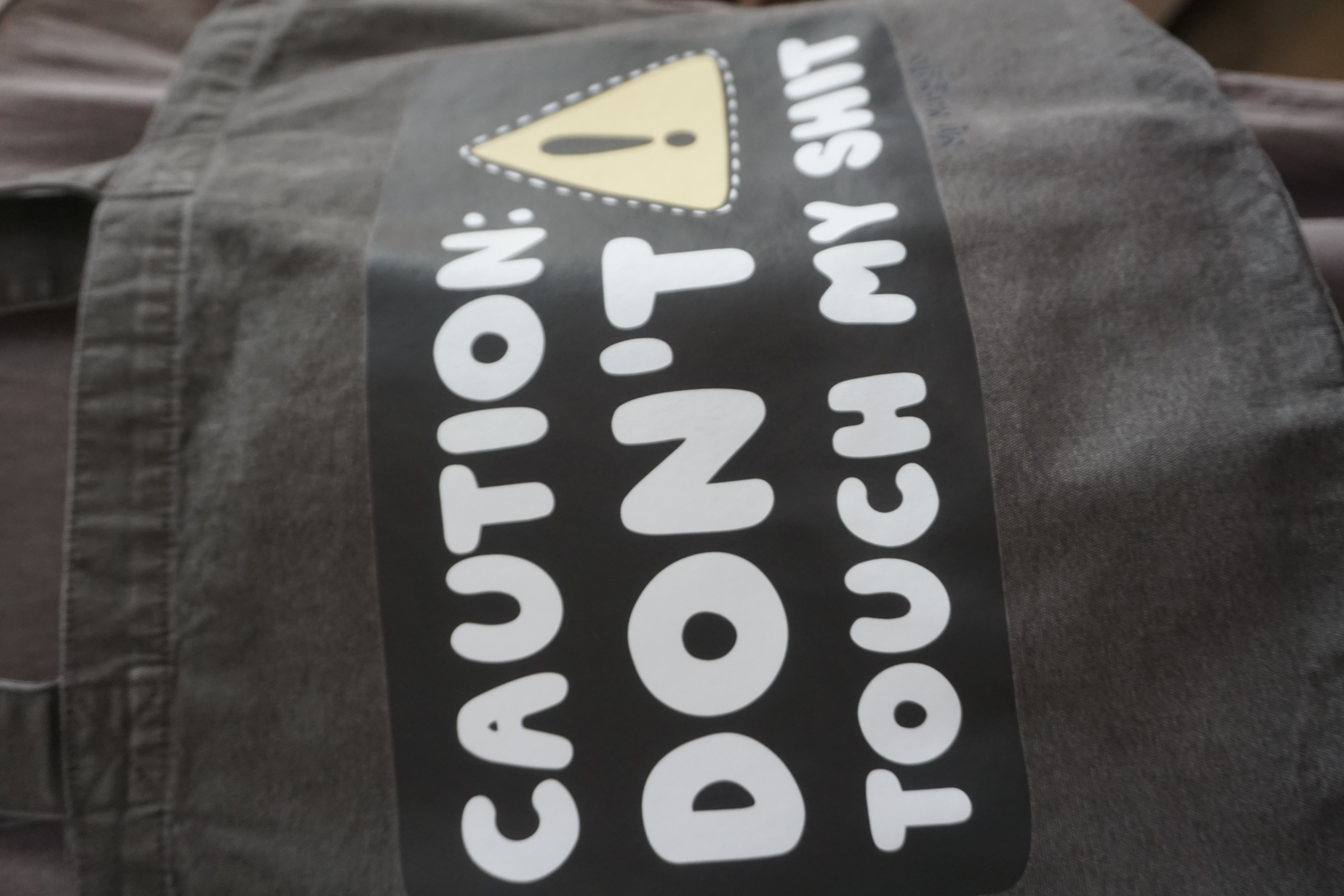 Black tote bag CAUTION - 2