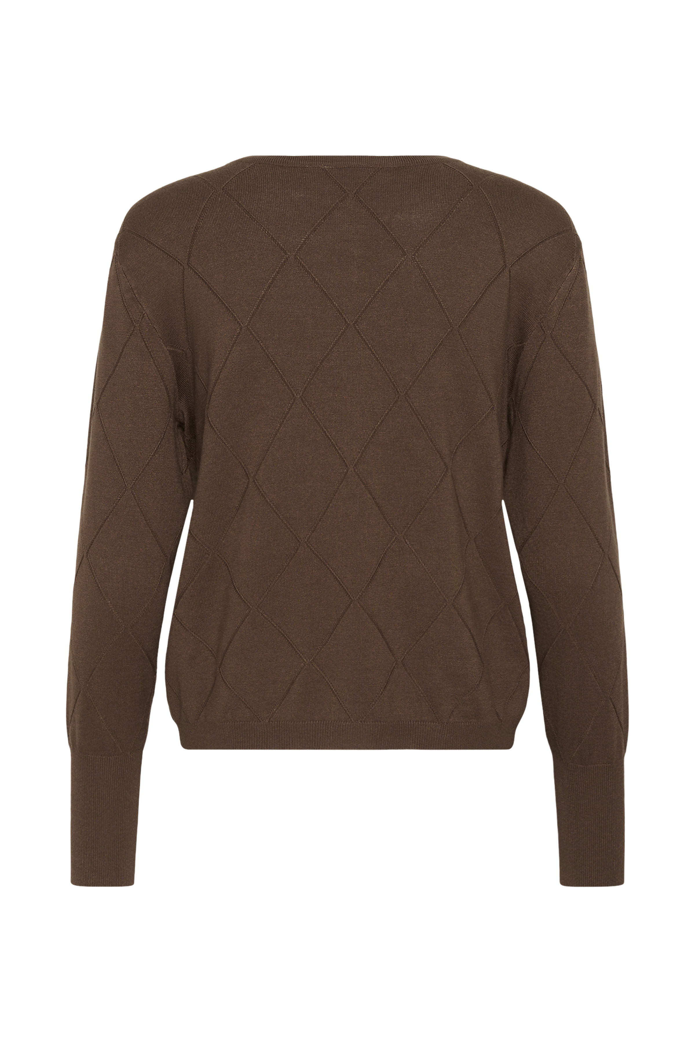 KAlizza Argyle Pullover  Carafe Brun Tunnstickad Tröja