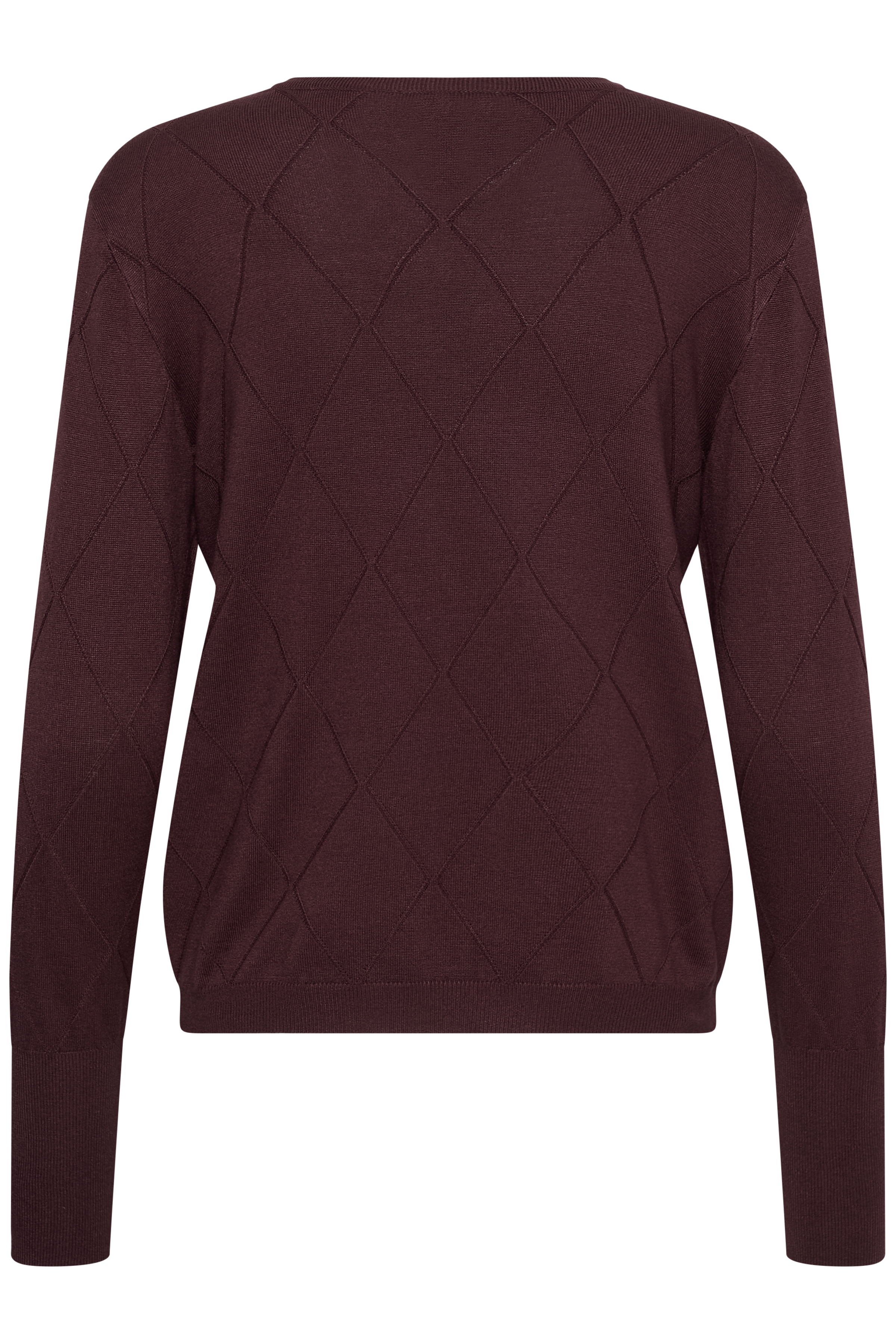 KAlizza Argyle Pullover  Fudge Rödbrun Tunnstickad Tröja