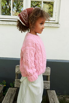 Sandnes Junia Sweater junior 2605_03 (2-14 år) (20 m flätst st 4)