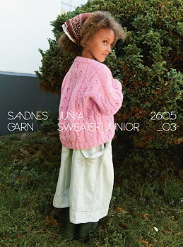 Sandnes Junia Sweater junior 2605_03 (2-14 år) (20 m flätst st 4)