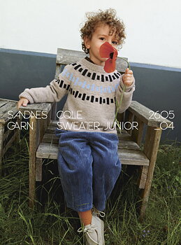 Sandnes Cole Sweater junior 2605_04 (2-14 år) (27 m flerfärgsstick st 3)