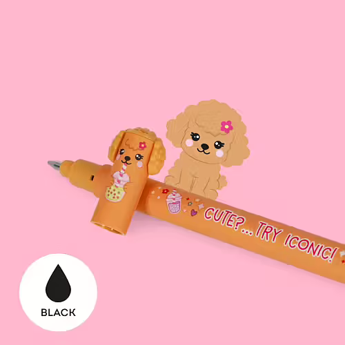 3-pack gelpenna med suddbart bläck, Fur-ever Friends - 4