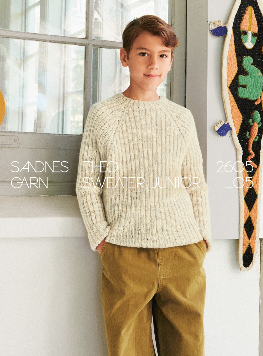 Sandnes Theo Sweater junior 2605_05 (2-14 år) (32 m ribb st 3)