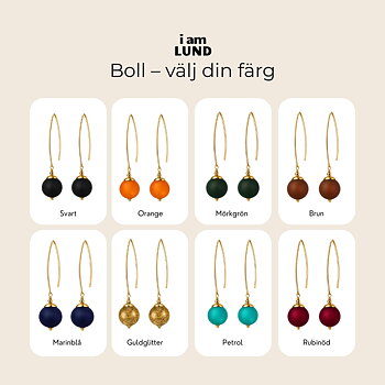 IAMLUND Boll örhänge brun guld