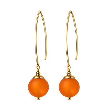 IAMLUND Boll örhänge orange guld