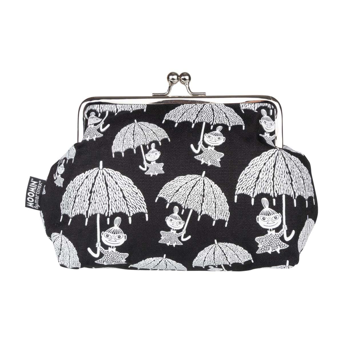 Little My Pouch Rain Umbrella, Black & White | Finnish Design - 2