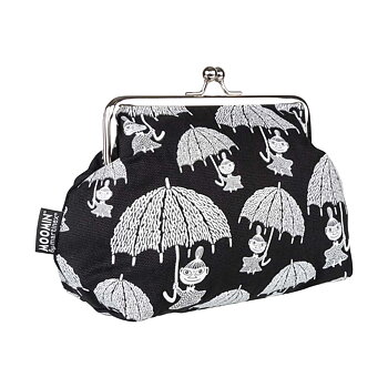 Little My Pouch Rain Umbrella, Black & White | Finnish Design