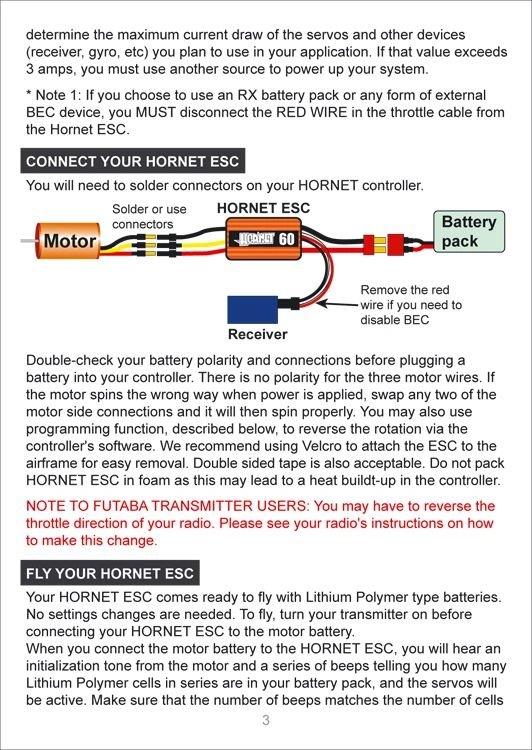 SkyRC Hornet 60A ESC Flyg & Heli Brushless* - 10