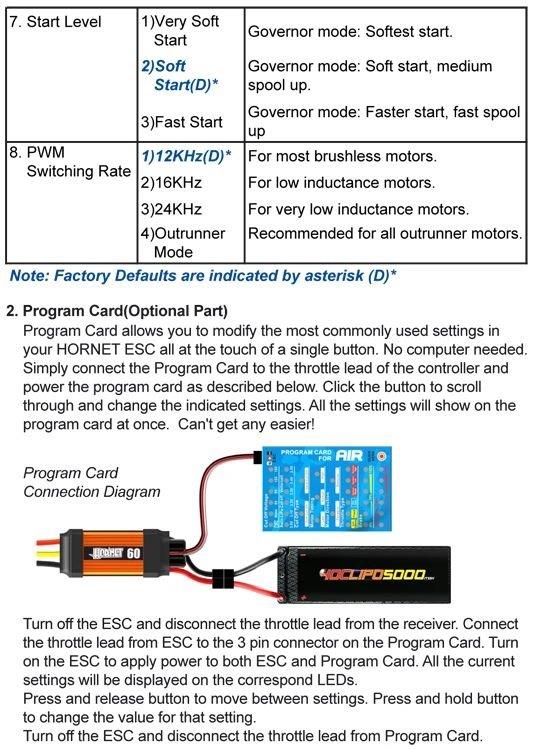 SkyRC Hornet 60A ESC Flyg & Heli Brushless* - 7