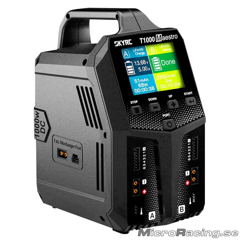 SKYRC - Laddare T100 Maestro Lipo 1-6S 2X20A 1000W 240V AC - 2