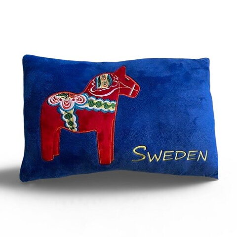 Dala horse cushion 44 x 26