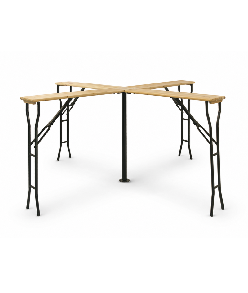 Festivalbord bänk set Woody Cross bord 241 x 241 cm gran - 2