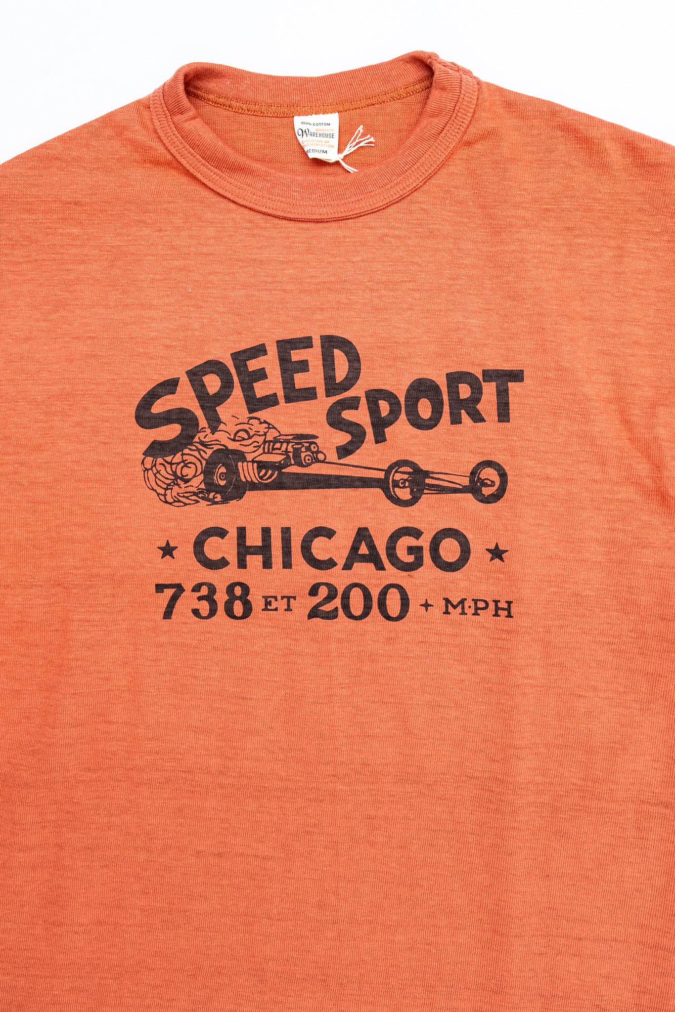 Warehouse & Co - Lot 4601 T-Shirt ”Speed Sport” Salmon - 3