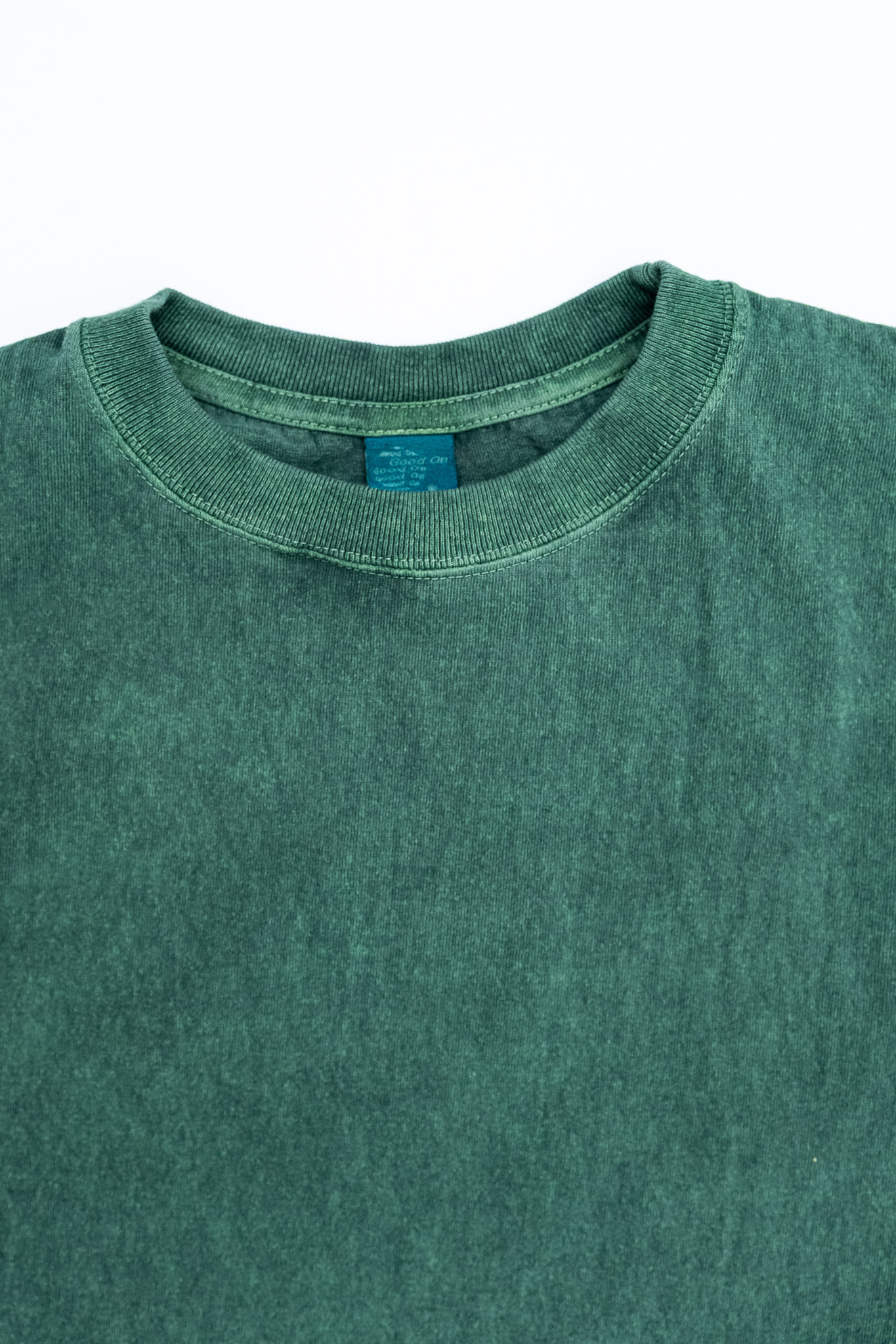 Good On - S/S Crewneck Tee Pigment Dark Green - 3