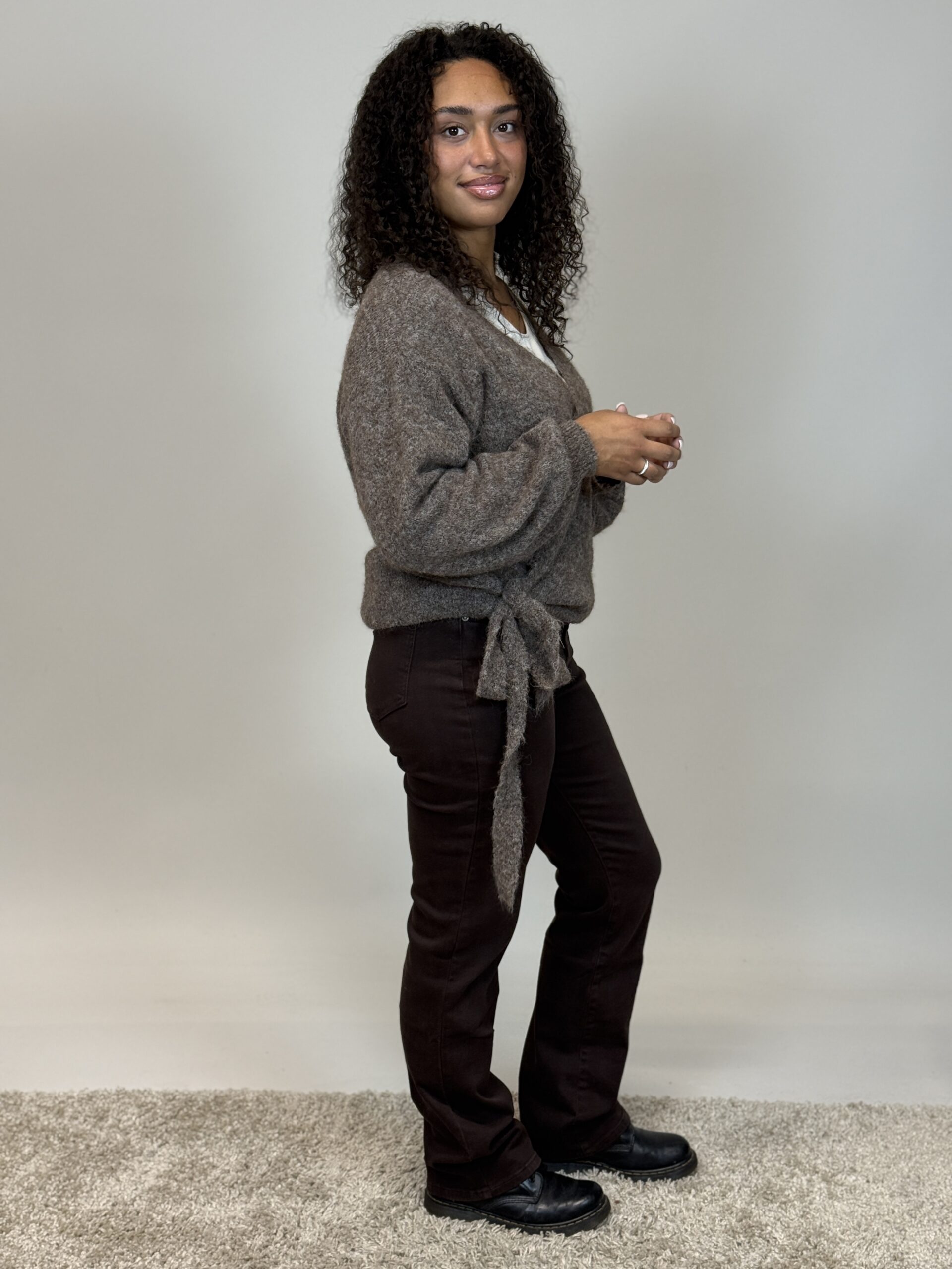 Inga omlottkofta taupe one size - 3