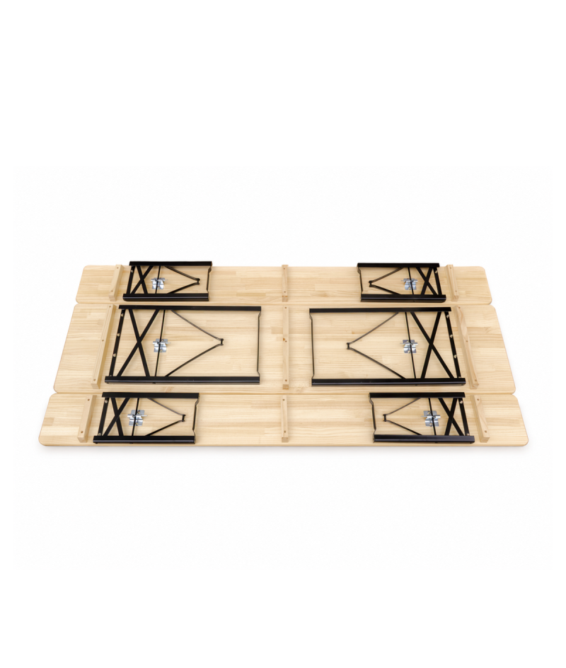 Festivalbord bänk set 1st bord och 2st bänkar i furu WOODY SOLID  - 8