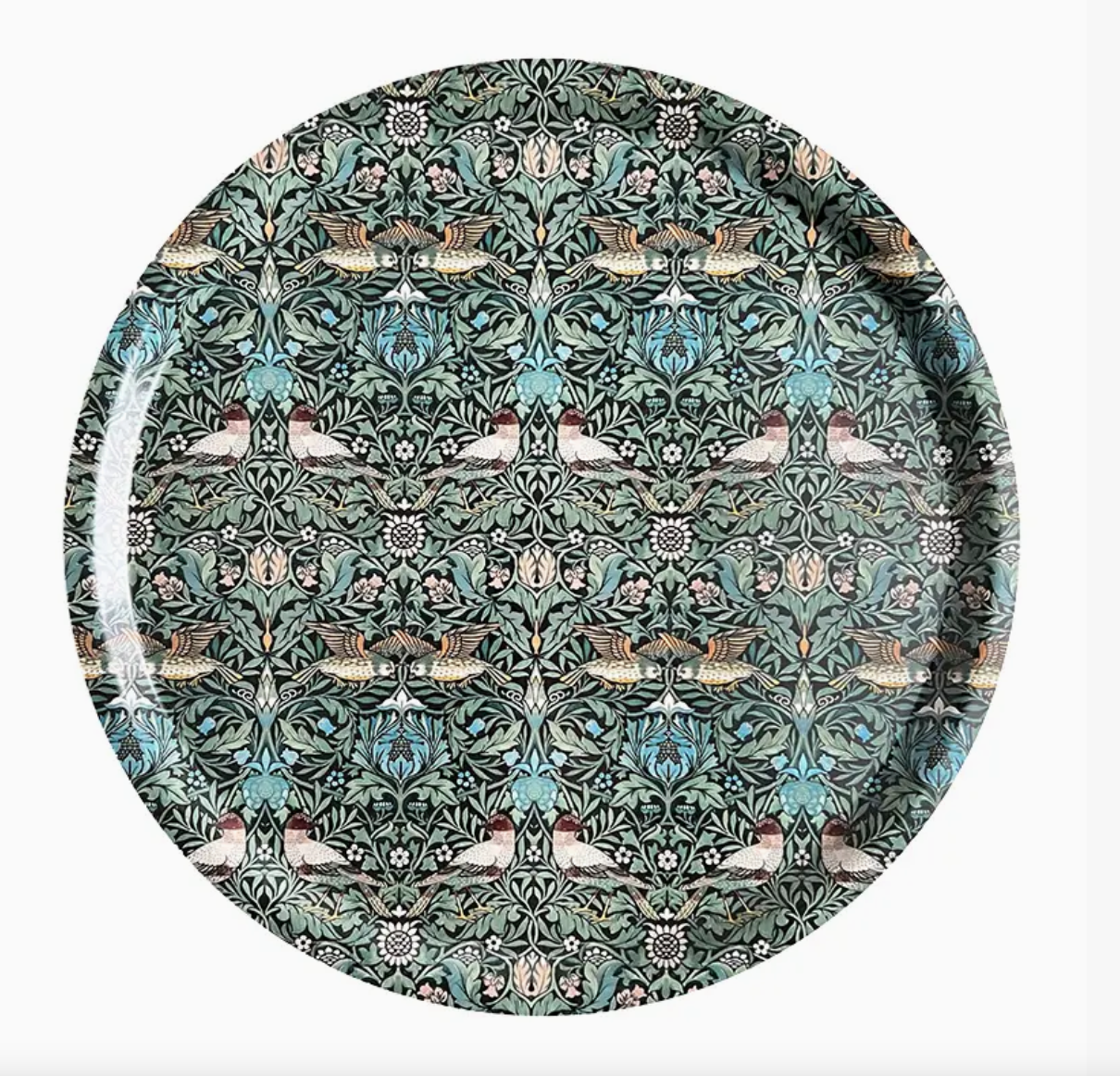 Rund Serveringsbricka William Morris - Bird Ø38 cm