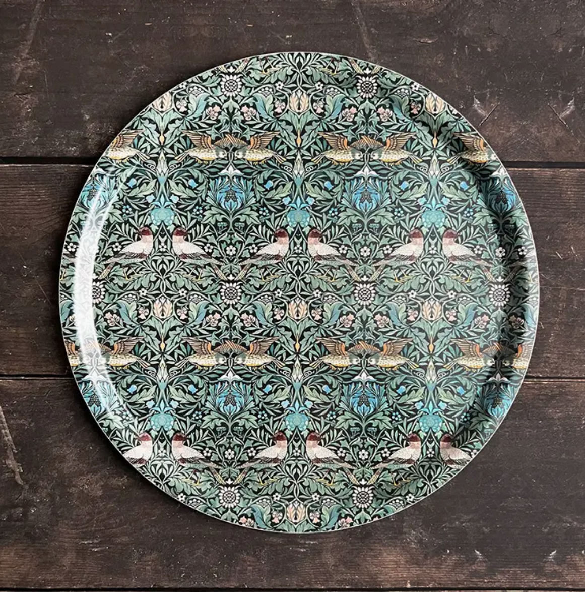 Rund Serveringsbricka William Morris - Bird Ø38 cm - 4