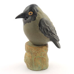 グンナル・ハンソン  木の切り株に止まるカラス  19cm  1960年代