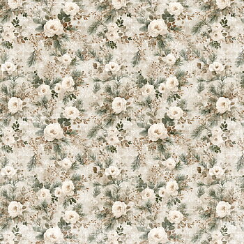 Papper Scrapbooking  Reprint - Christmas Roses  - Cozy Winter Collection -  12x12 (30,5 x 30,5 cm)