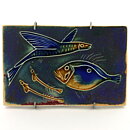 ブリタ・ヘイリモ  海の生き物の陶板  16cm  1950年代