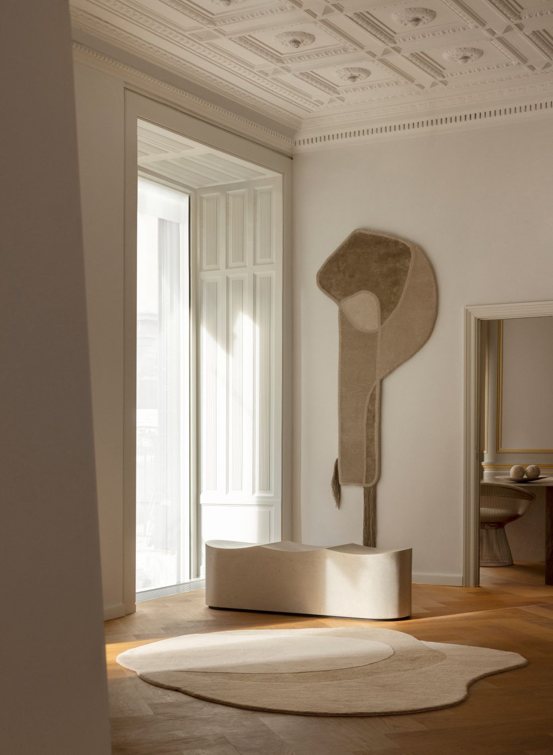Optical Web Camel Rund 205x220cm - 2