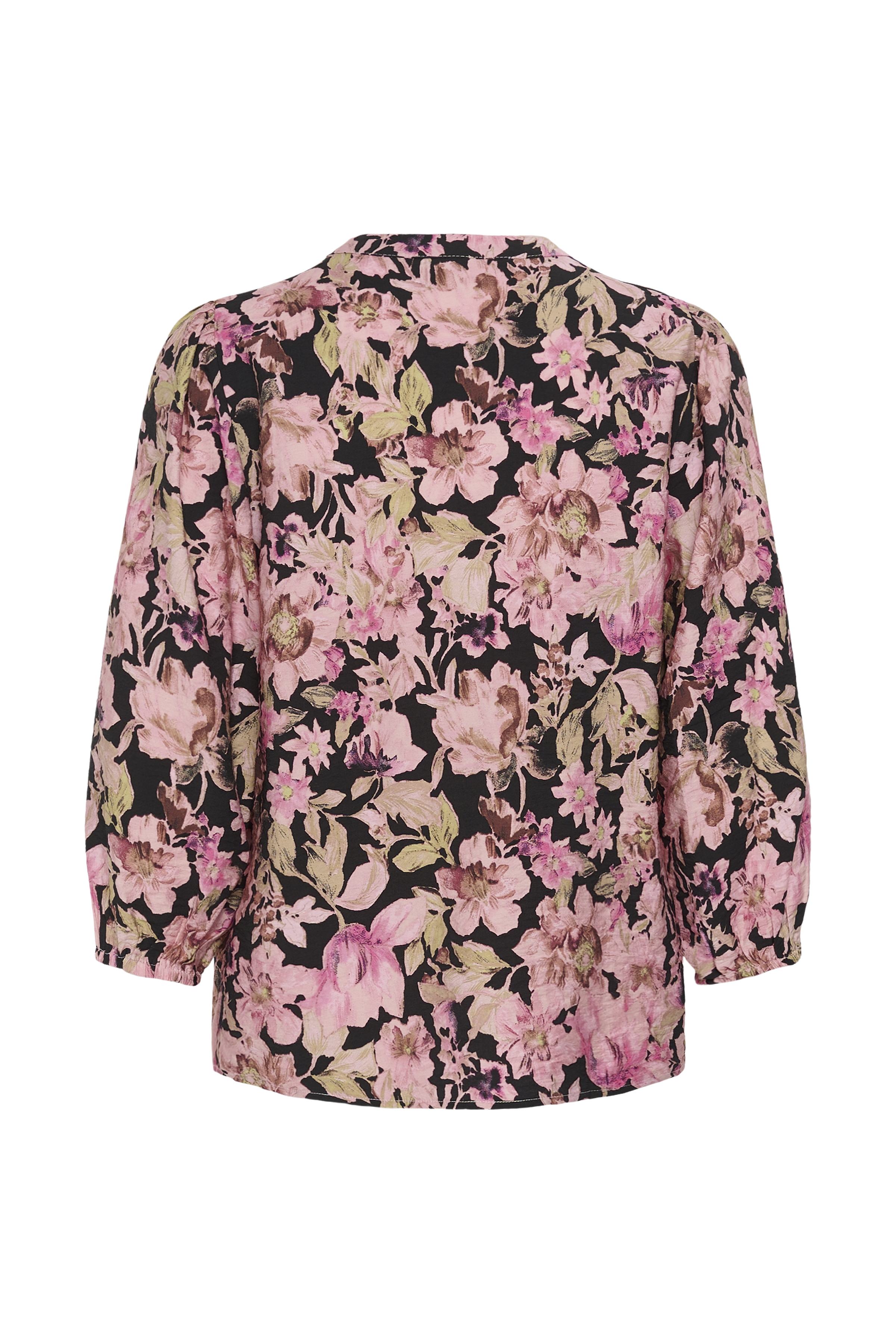 KAsirena Blouse Pink Flower Print Rosamönstrad Blus  - 3