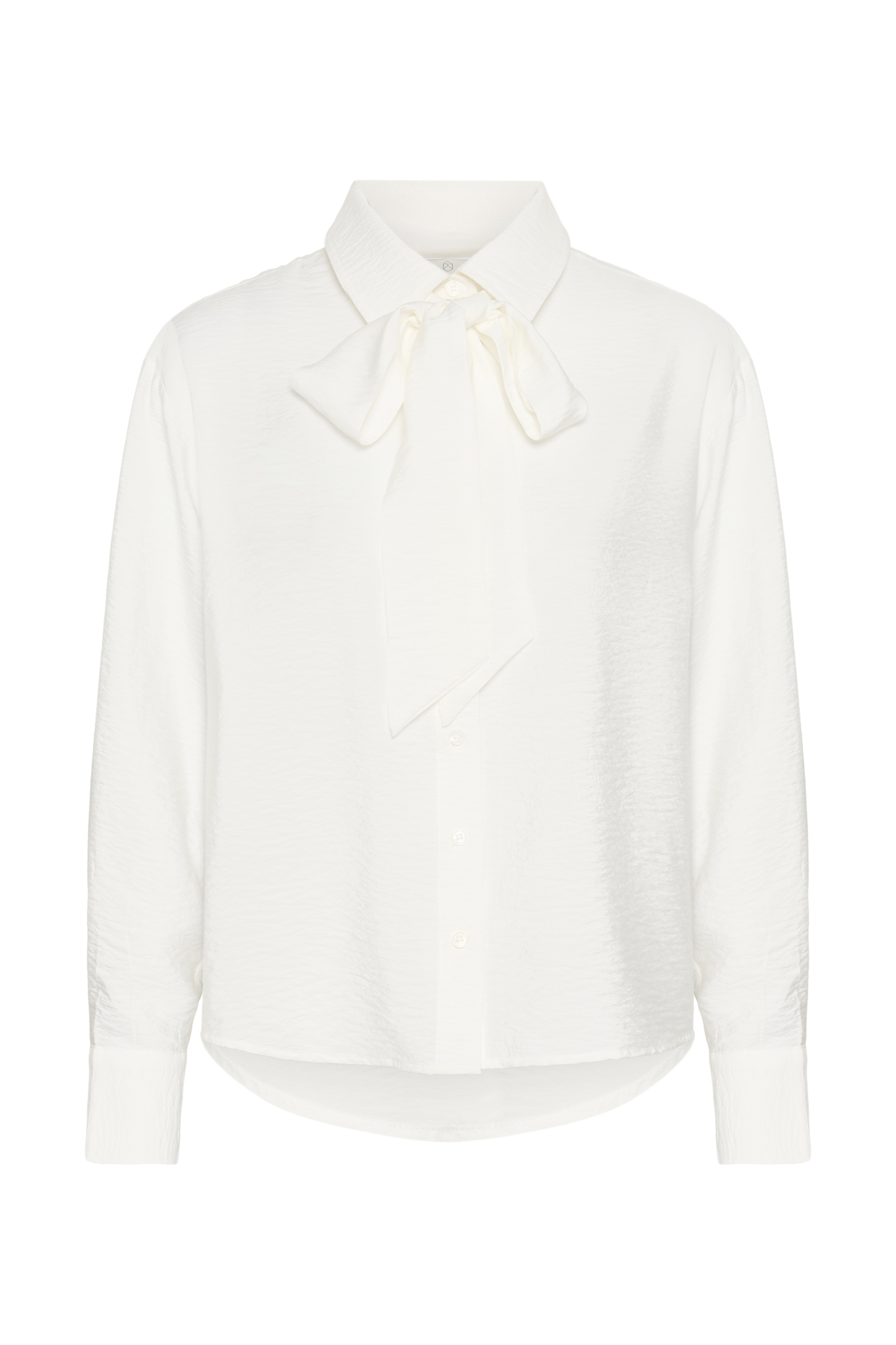 KAgilda Shirt Chalk Vit skjortblus med avtagbart knyt - 5