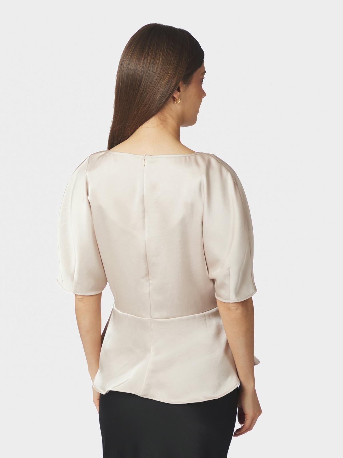 Neo Noir Josine Heavy Sateen Blouse,  Champagne - 4