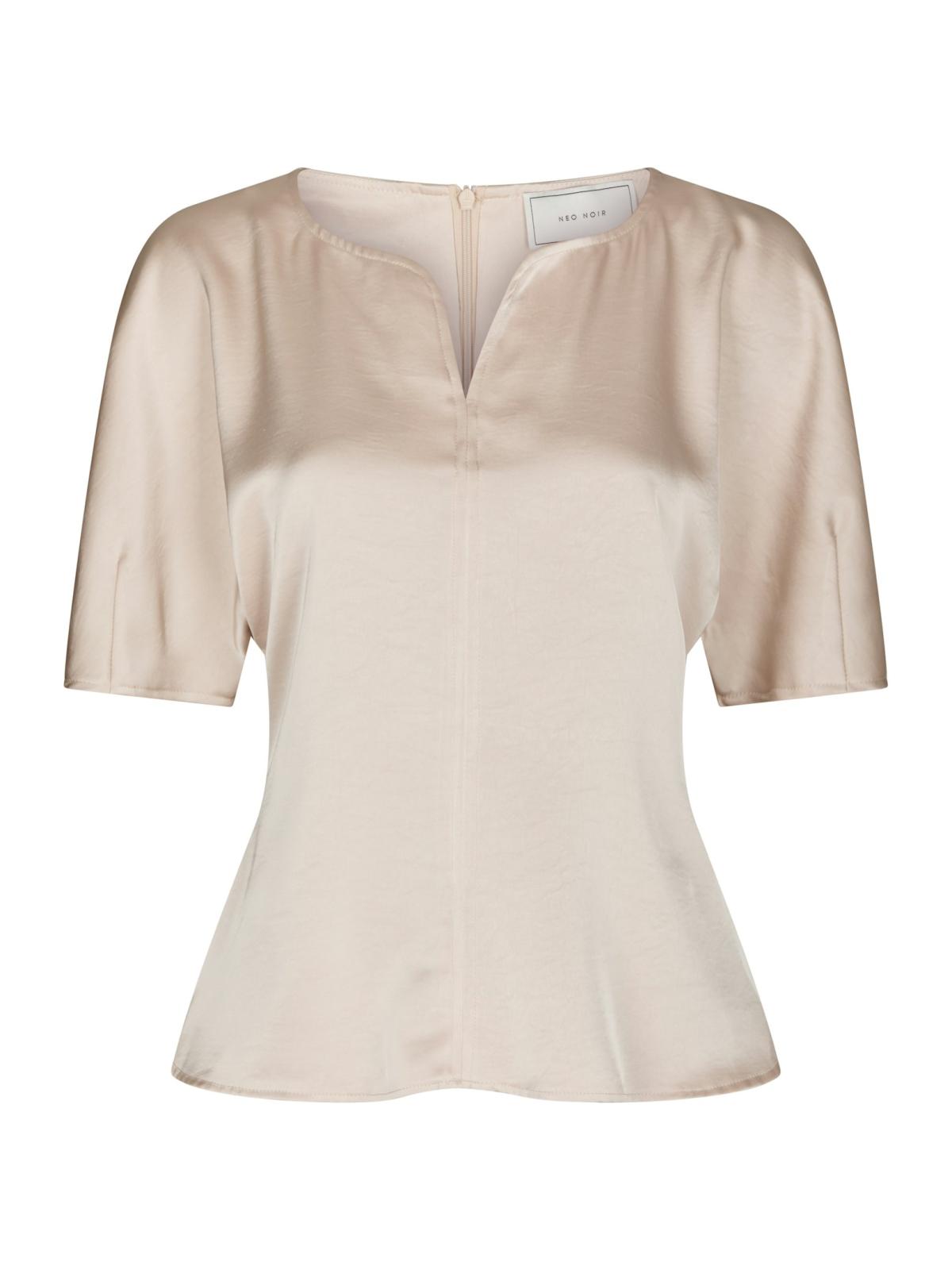 Neo Noir Josine Heavy Sateen Blouse,  Champagne