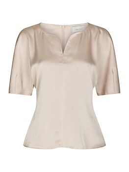 Neo Noir Josine Heavy Sateen Blouse,  Champagne