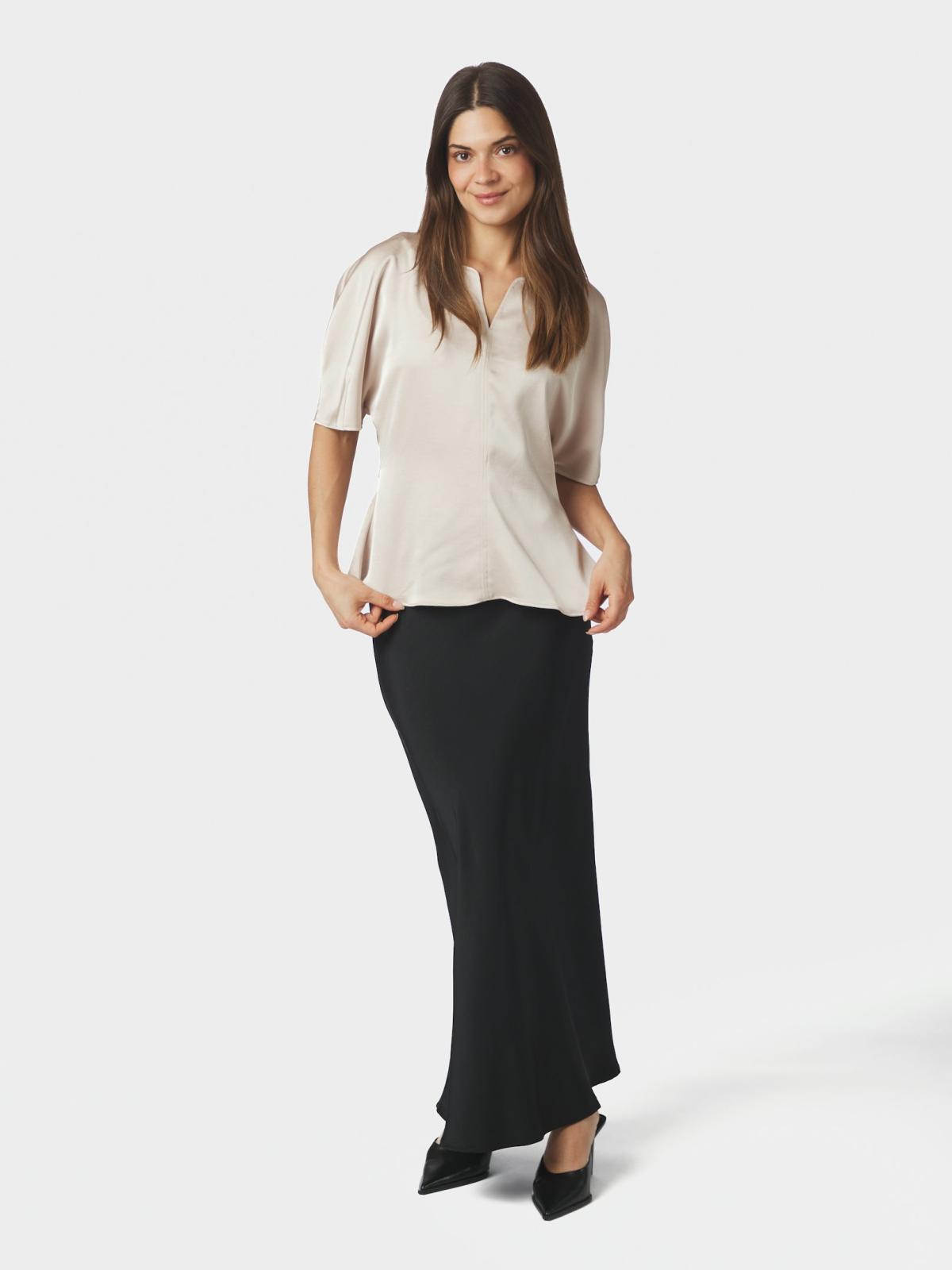 Neo Noir Josine Heavy Sateen Blouse,  Champagne - 5