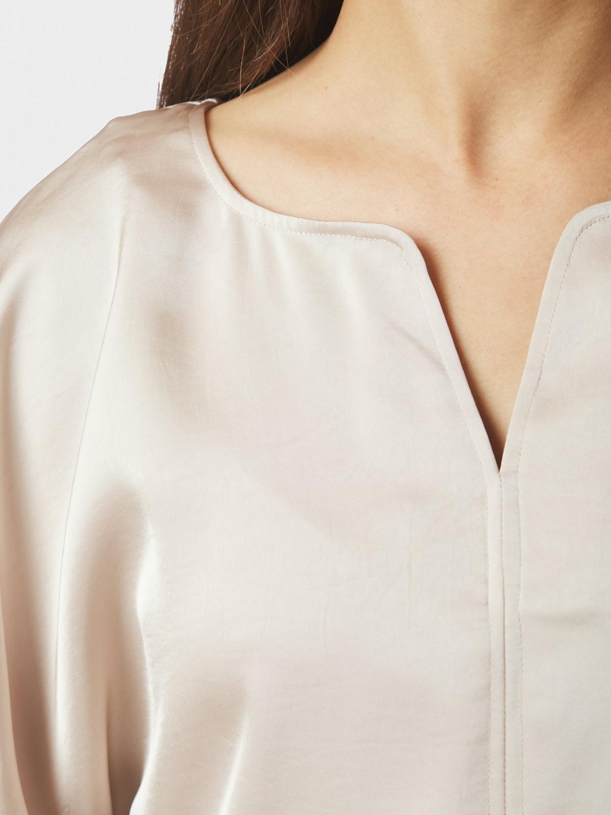 Neo Noir Josine Heavy Sateen Blouse,  Champagne - 6