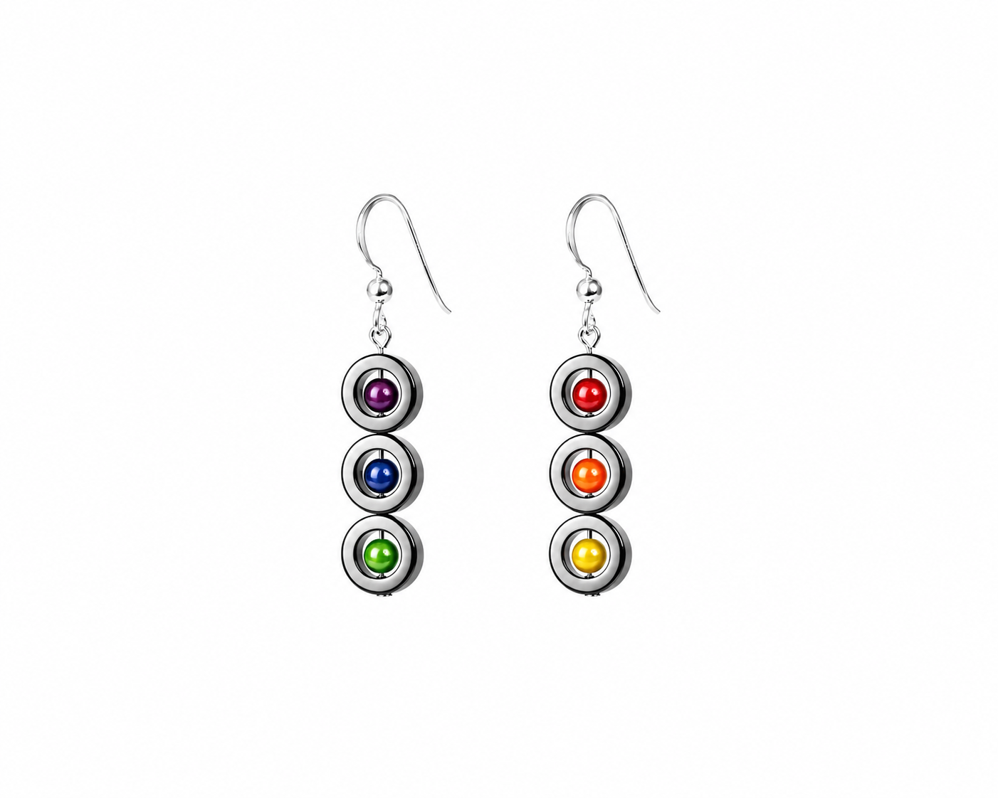 Earrings  rainbow Hematit Triana mini