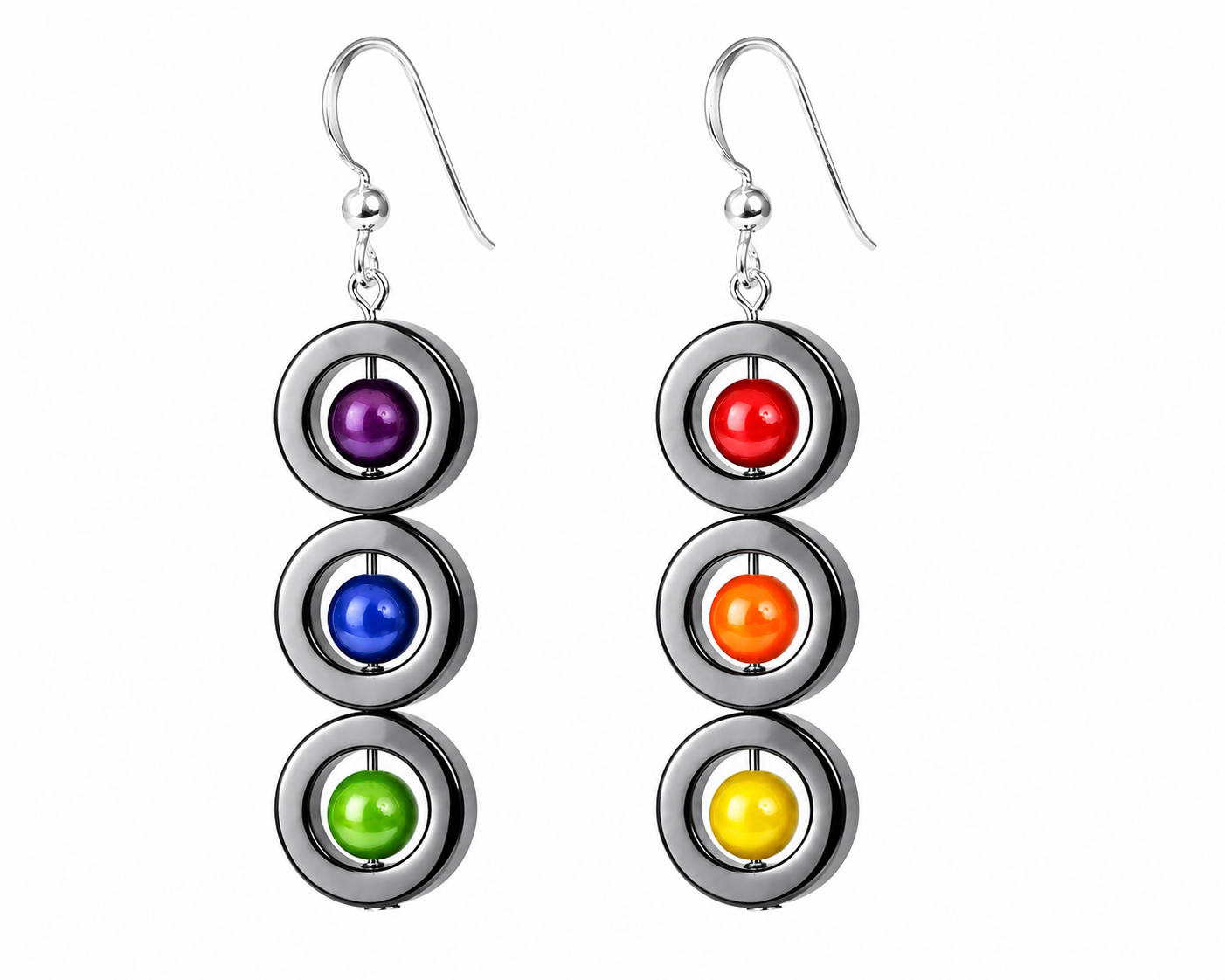 Earrings  rainbow Hematit Triana 