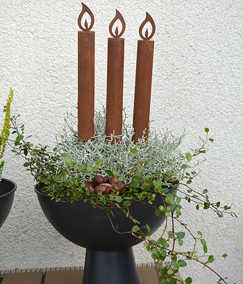 Rostigt ljus 3D 30 cm. Sticks