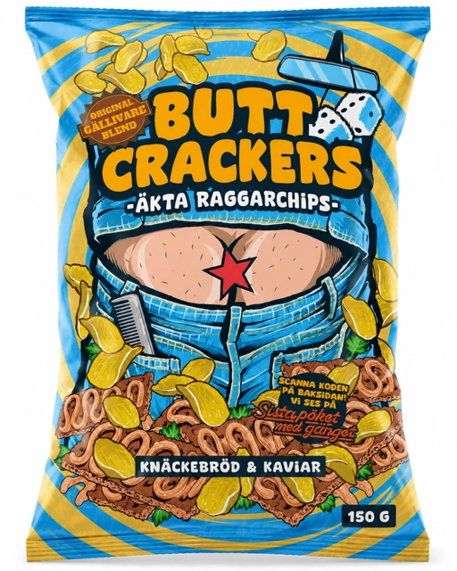 Butt Crackers Chips Knäckebröd & Kaviar 150g 24st