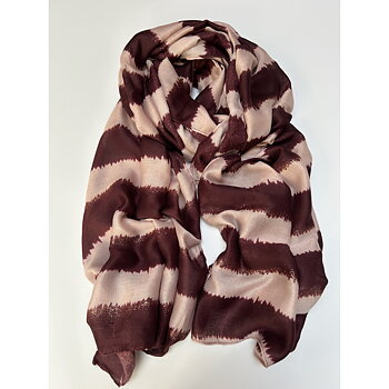 Scarf stripes bordeaux