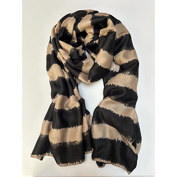 Scarf stripes black