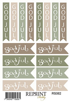 Stickers Reprint - Cozy Christmas   text  -  11x16 cm