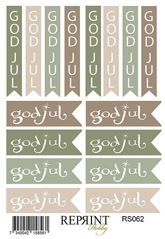 Stickers Reprint - Cozy Christmas   text  -  11x16 cm