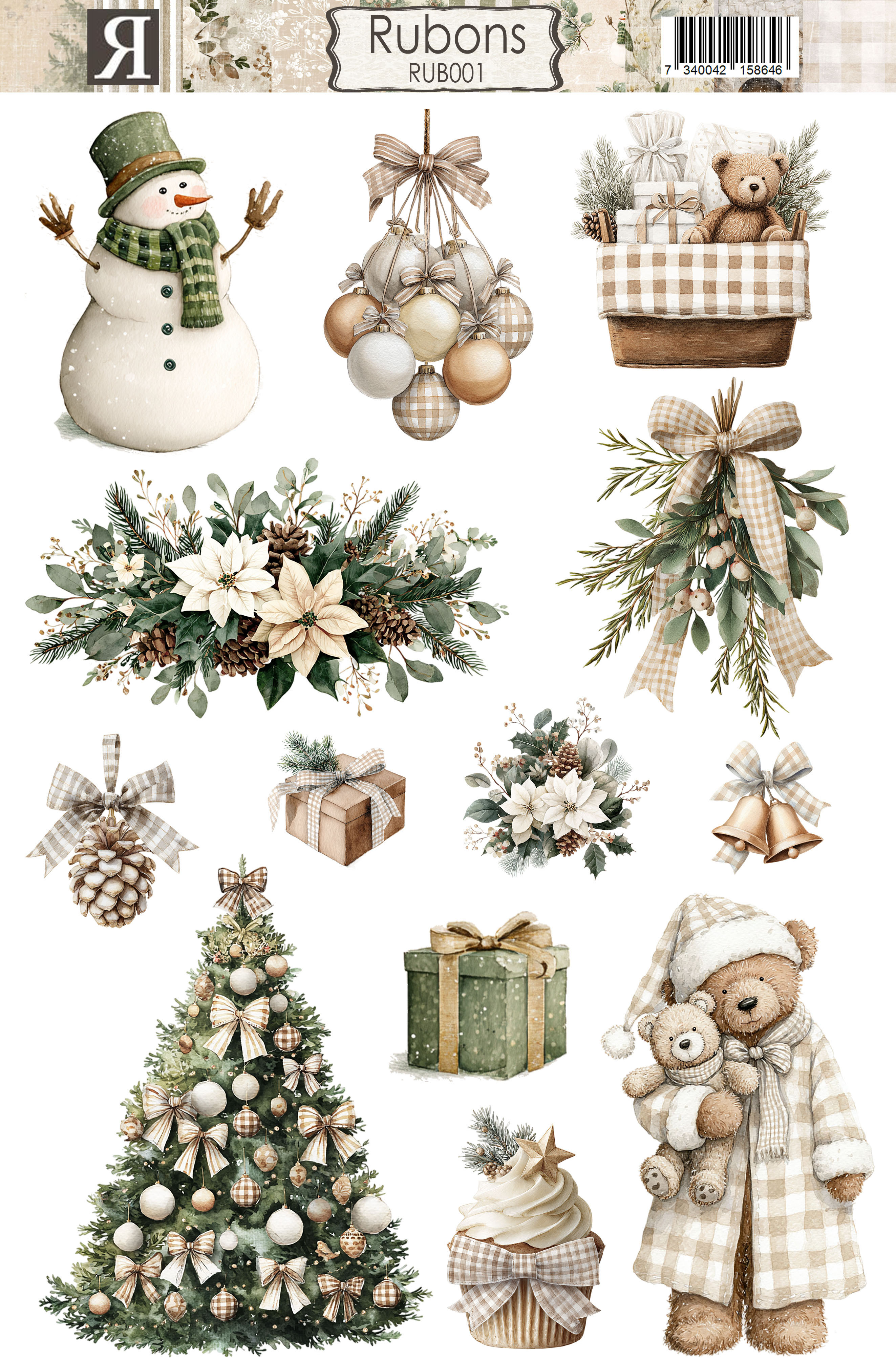 Rubons Reprint - Cozy Christmas    -  11x16 cm