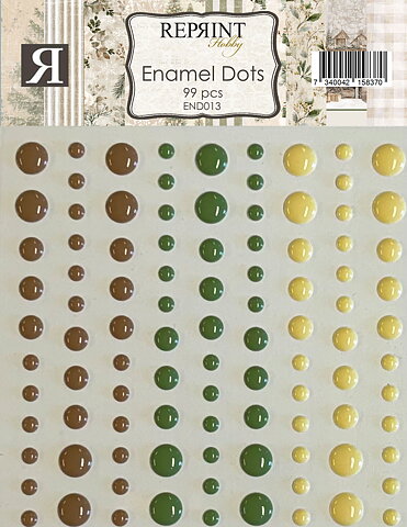 Adhesive Enamel Dots Cozy Christmas Collection